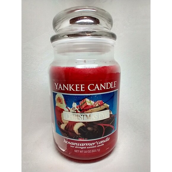 RETIRED Yankee Candle Christmas Eve 22 Oz House Warmer white Label NEW - Picture 1 of 4